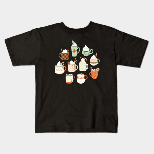 Christmas Hot Chocolate Kids T-Shirt by allisonromerodesign